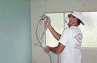 drywall spray texturing